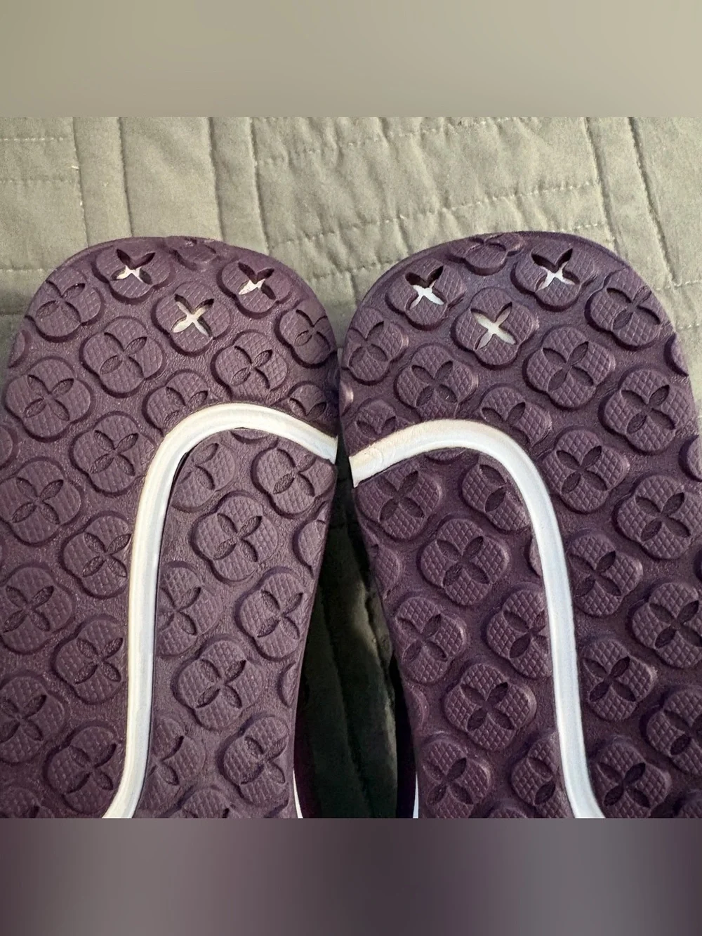 Ryka Women's Slip-On Athletic Shoe in Plum with Pink Trim